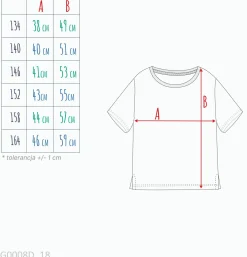 T-shirt z krótkim rękawem dla dziewczynki 9-13 lat, jasnoszary "dalmatyńczyk"